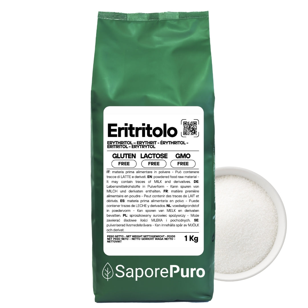 Erythritol - Alternative zu Zucker - Herkunft FRANKREICH - Süßstoff 0kcal - SaporePuro