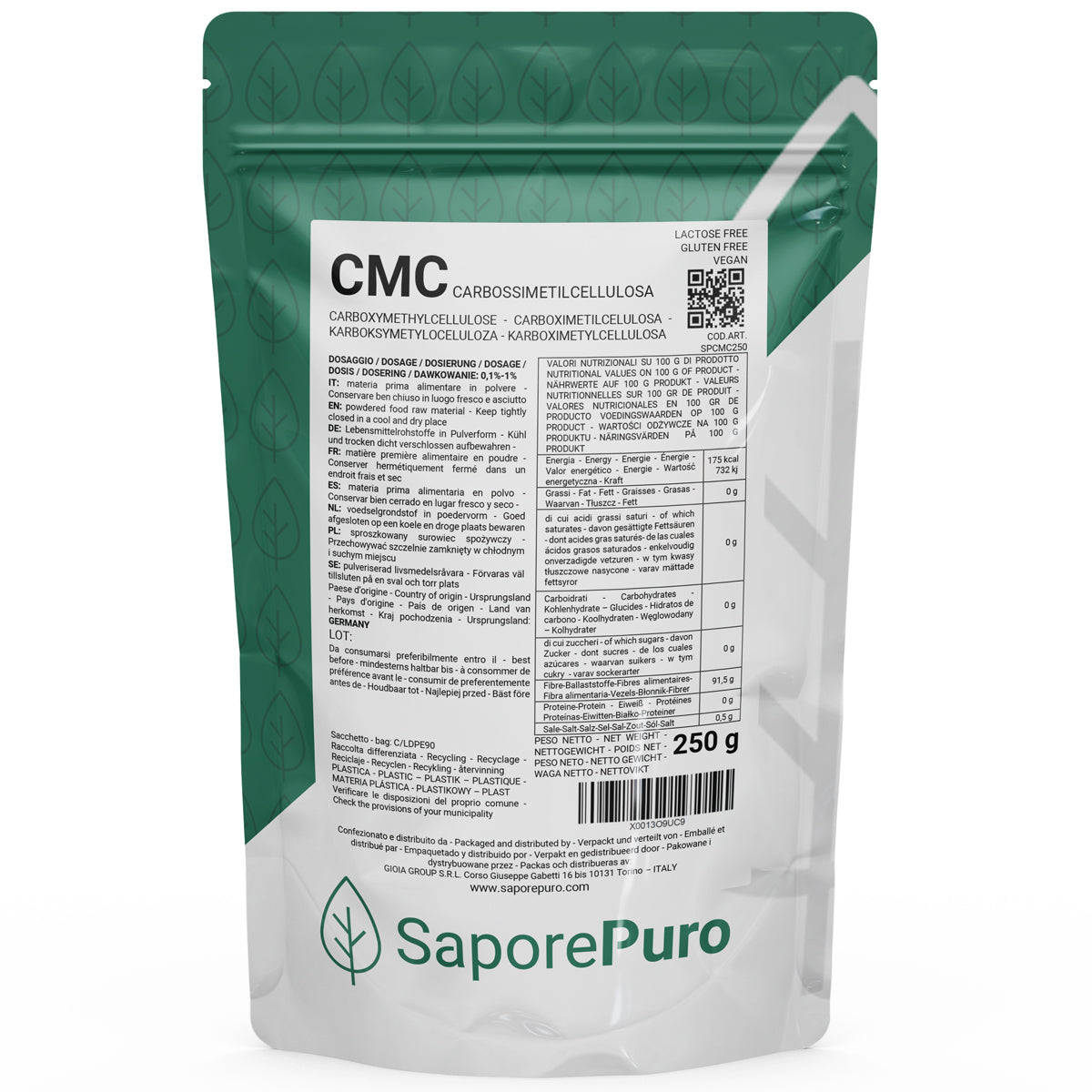 Carboxymethylcellulose - Cmc - 250 GR - SaporePuro