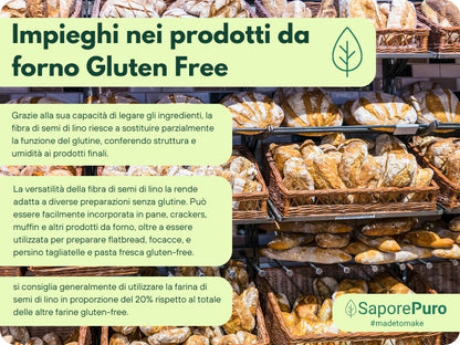 Flaxseed Fiber - Natural Thickener - Clean Label "E" Substitute - For ice cream, desserts and sauces. - FlavorPure