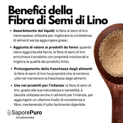 Flaxseed Fiber - Natural Thickener - Clean Label "E" Substitute - For ice cream, desserts and sauces. - FlavorPure