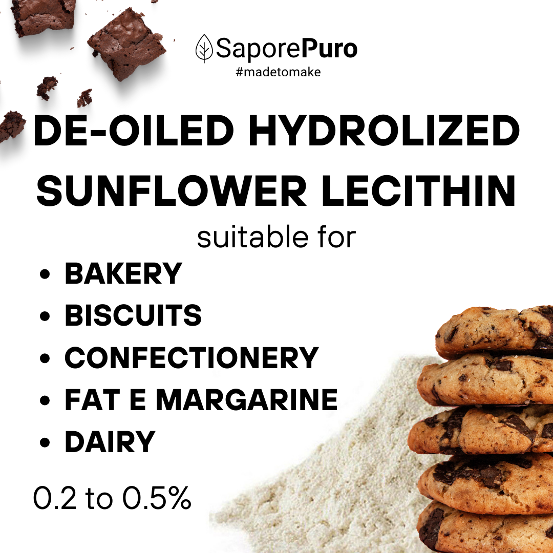 Sunflower Lecithin E322 - De-Oiled and Hydrolyzed - Lecithin is a healthy alternative - FlavorPure