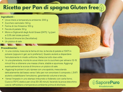 Mono e Digliceridi degli Acidi Grassi E471 – Additivo Alimentare – 1kg – SaporePuro – Prodotto in Europa – Alta Qualità per Gelati, Pasticceria, Panificazione