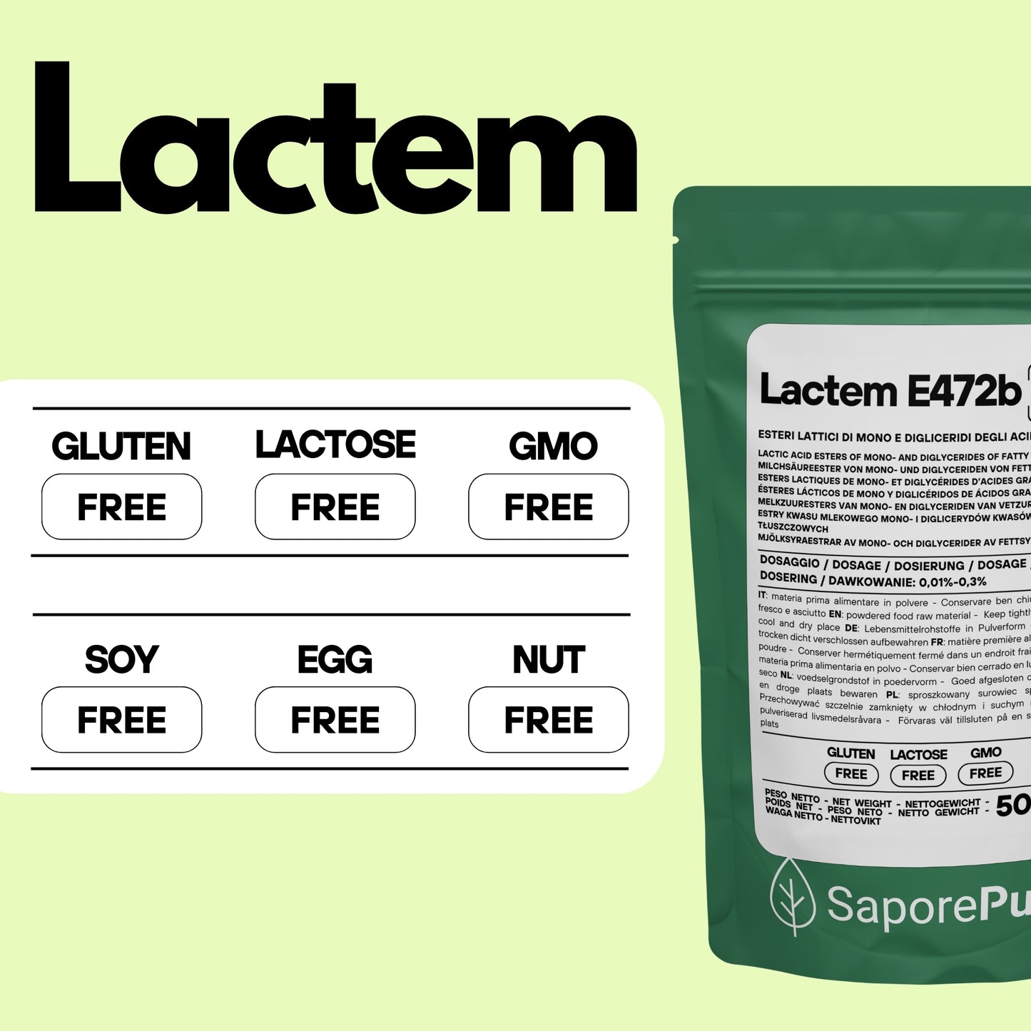 E472b Lactem (Latticem) – Emulsionante Professionale per Gelato e Panificazione