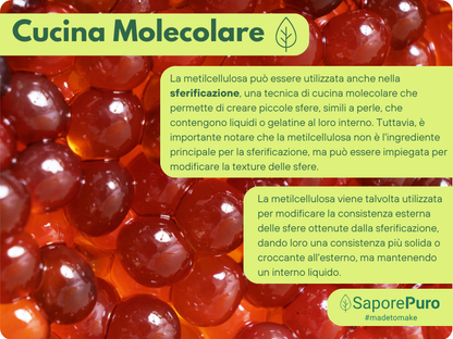 SaporePuro Food Grade Methylcellulose - Thickener and Gelling Agent - SaporePuro