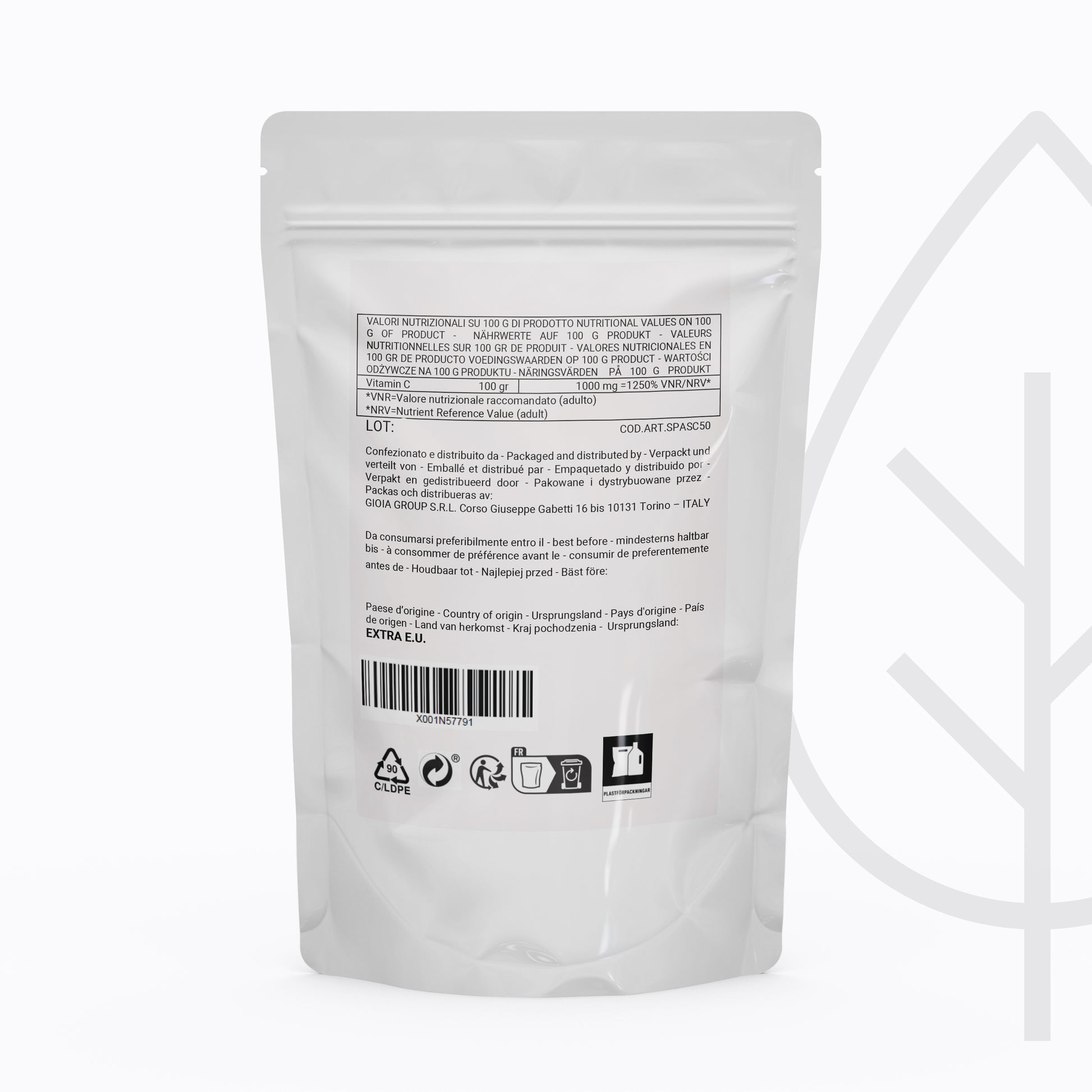 Ascorbic Acid (Vitamin C): The Essential Nutrient for your recipes! - (E300) - Packaged in Italy - SaporePuro