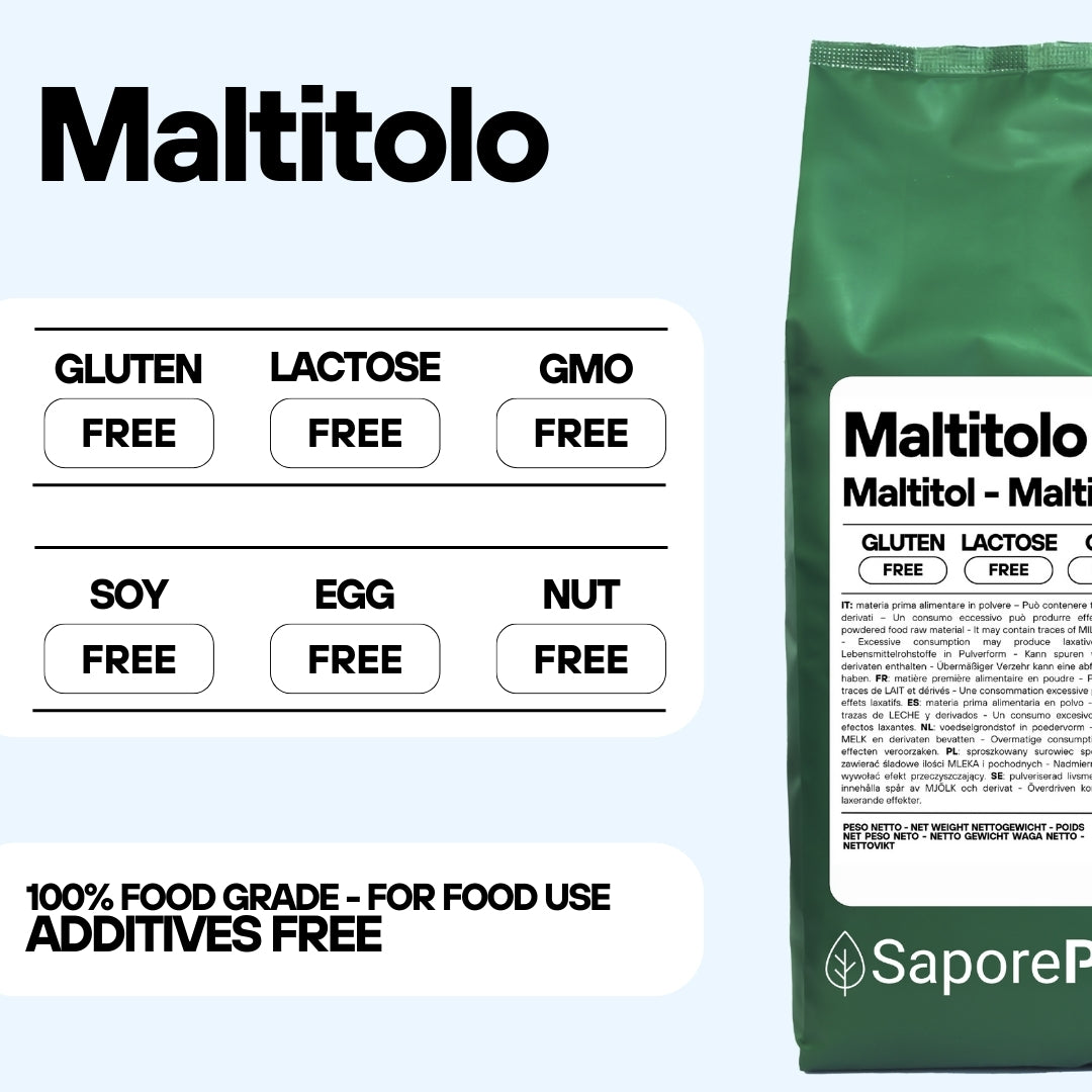 Maltitol Powder - 1Kg - Packaged in Italy - SaporePuro