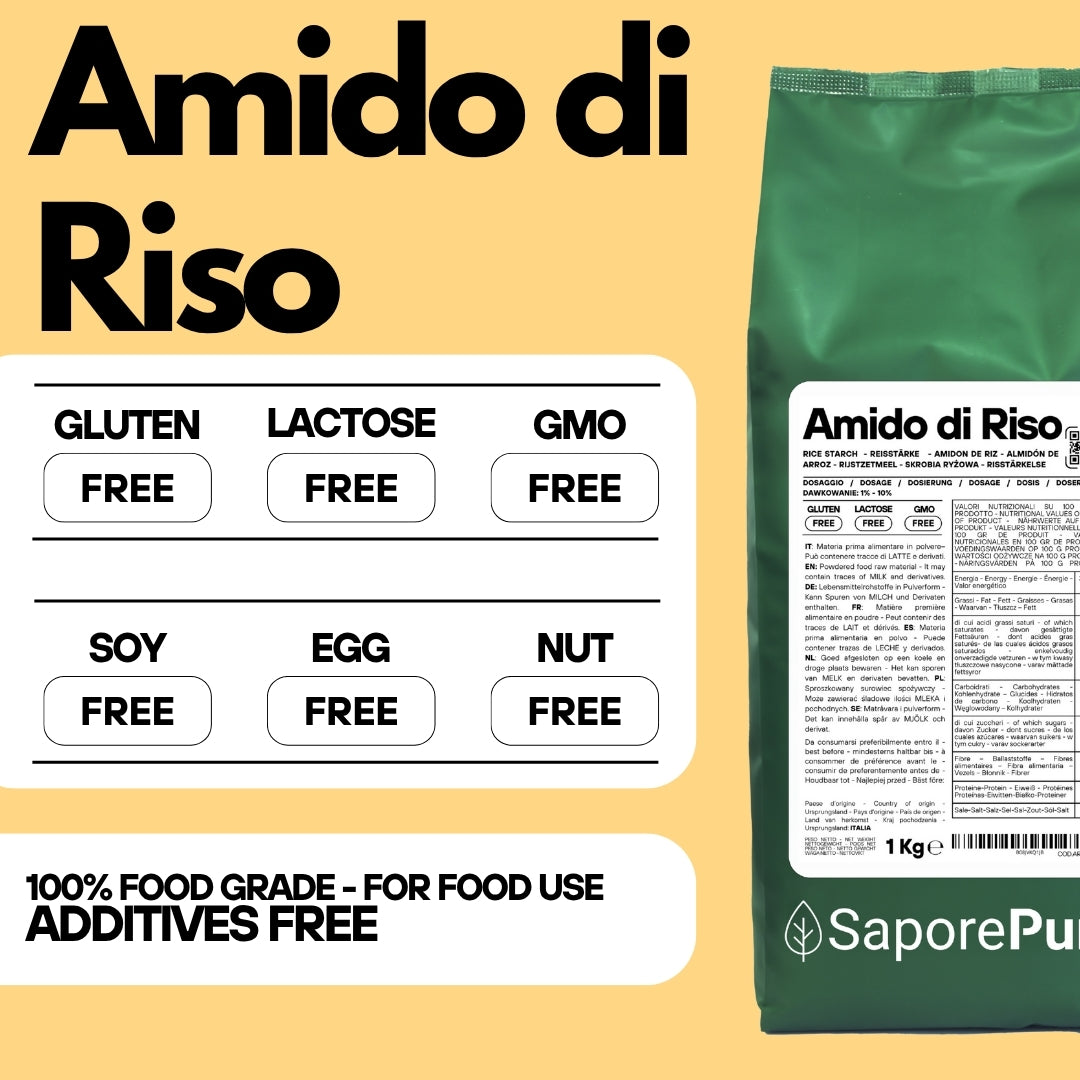 Rice Starch - Native Starch 100% Origin Italy