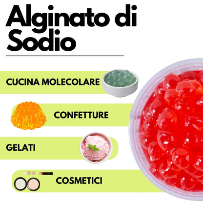 Sodium Alginate (E401) - Natural Gelling Agent - Molecular Spherification - FlavorPure