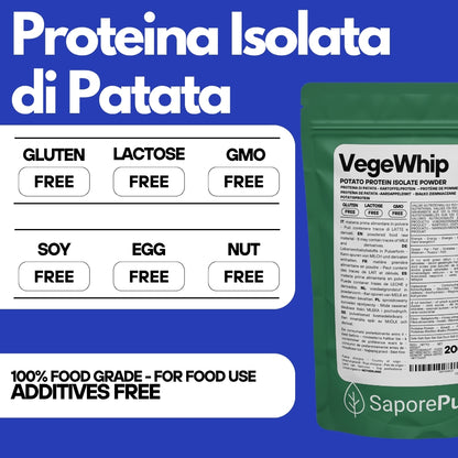 Potato Protein Isolate - Vegan Albumin - VegeWhip - To make Vegan products