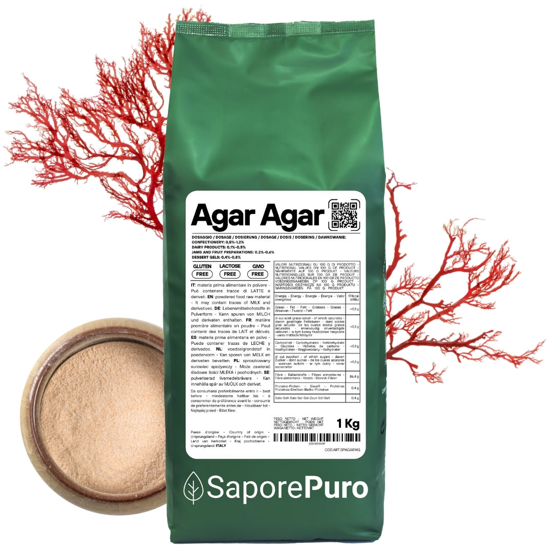 Agar Agar - E406 - Natural Gelling Agent - Origin ITALY