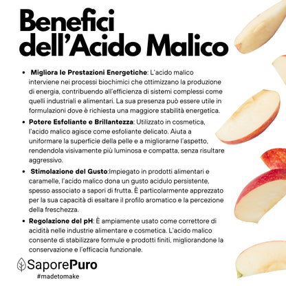 Malic Acid - 1kg - The Secret Ingredient for Your Perfect Cocktails - Food - against fatigue - for wine - Enology