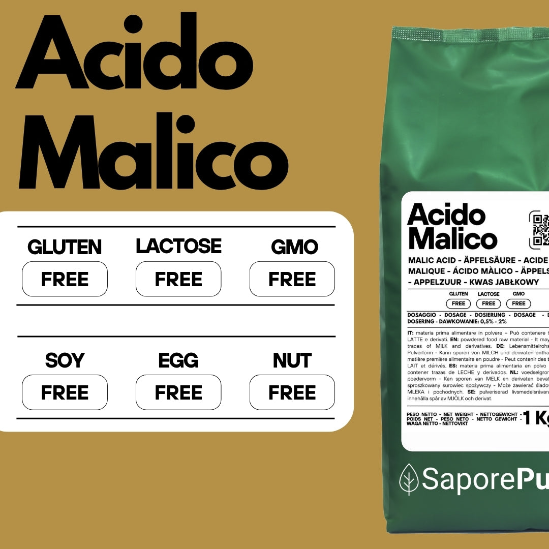 Malic Acid - 1kg - The Secret Ingredient for Your Perfect Cocktails - Food - against fatigue - for wine - Enology