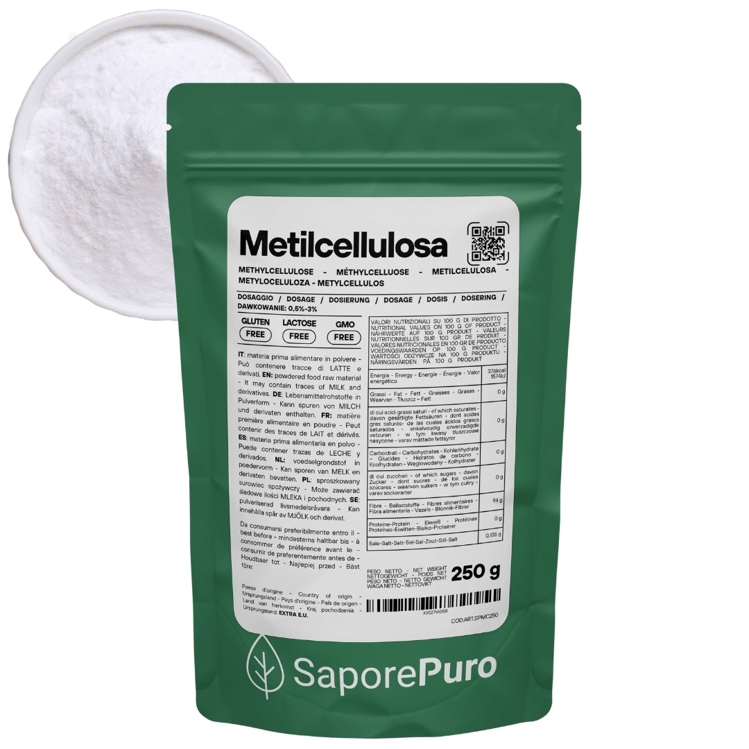 SaporePuro Food Grade Methylcellulose - Thickener and Gelling Agent - SaporePuro