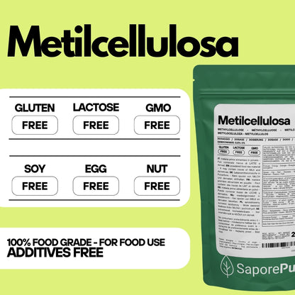 SaporePuro Food Grade Methylcellulose - Thickener and Gelling Agent - SaporePuro