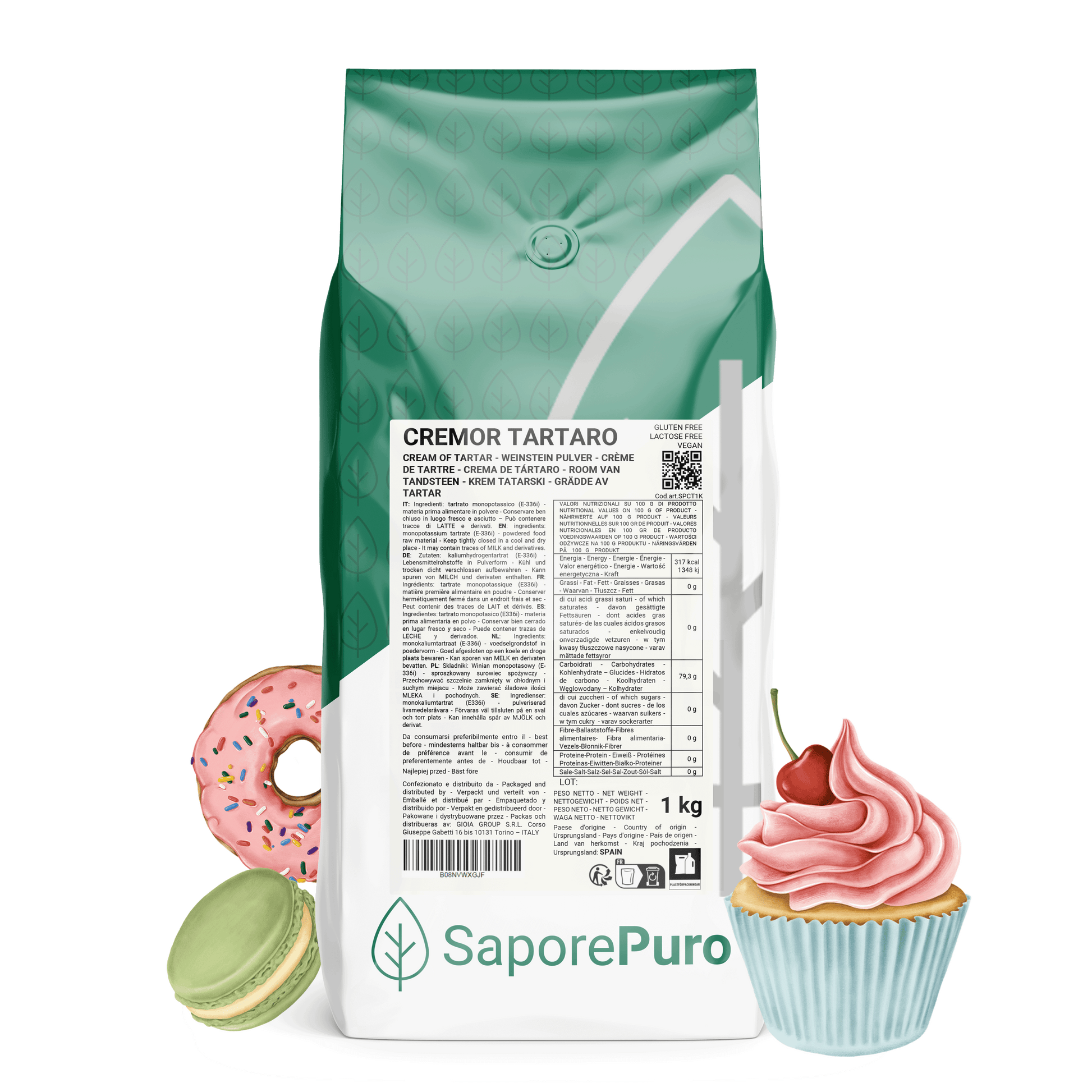 Cream of tartar - 1Kg - SaporePuro