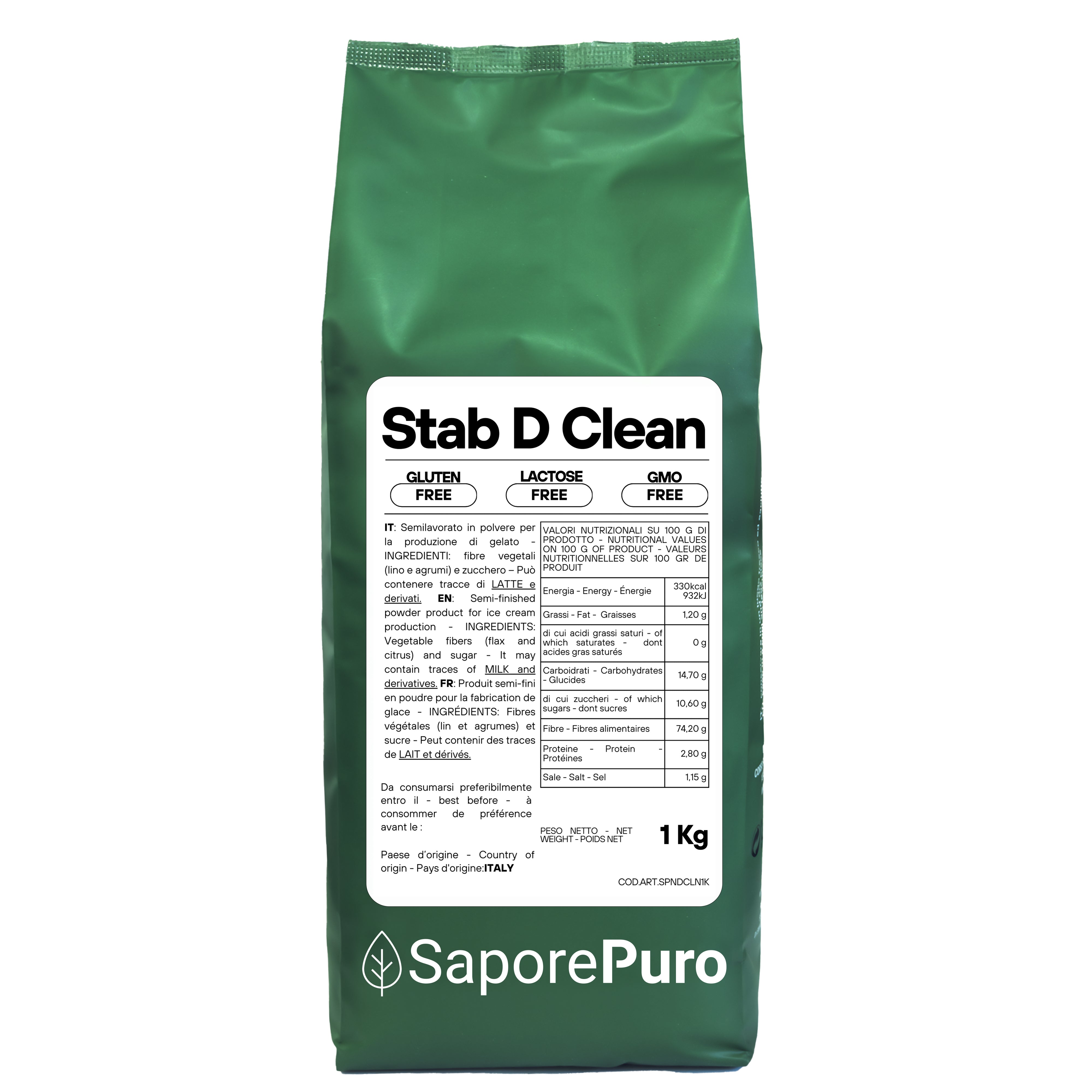 Neutro Stab D-Clean - 1Kg - Stabilizzante per Gelati Clean Label