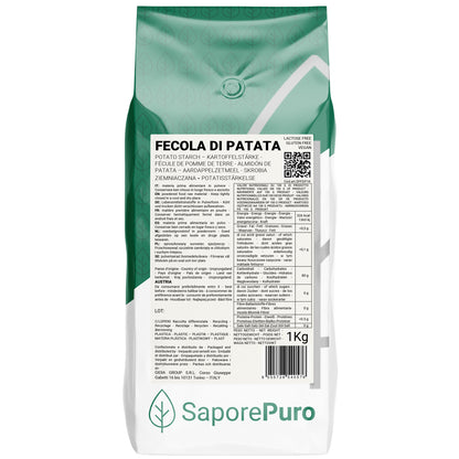 Potato starch - 1kg - Origin Austria - Packaged in Italy - SaporePuro
