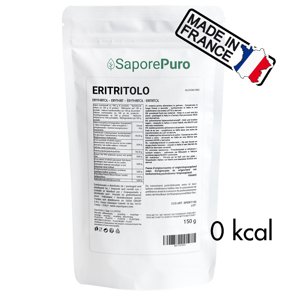 Erythritol - 150gr - Origin France - Sweetener 0kcal - SaporePuro