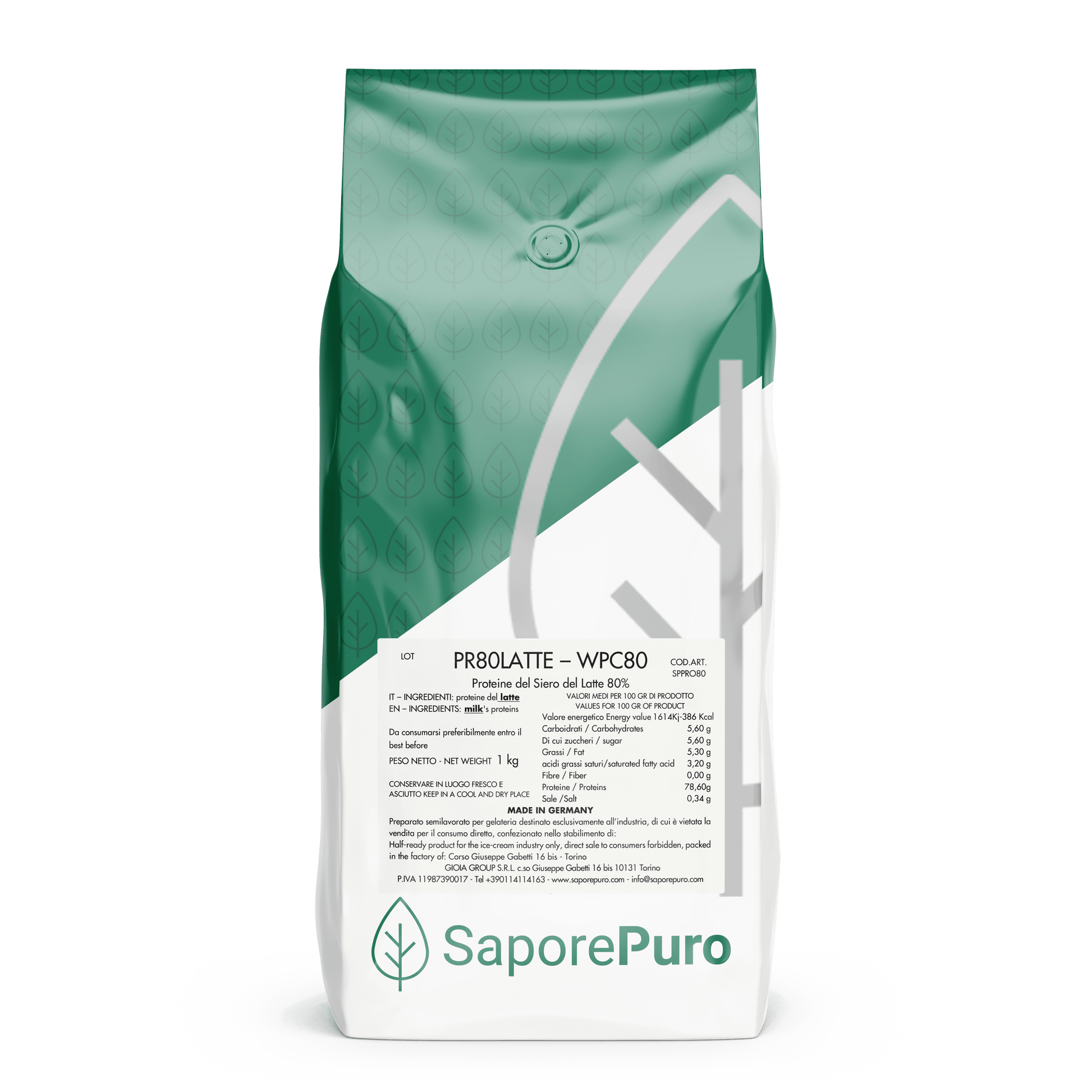 Whey Protein - WPC80 - Whey Protein Concentrate 80% - FlavorPure - 1kg