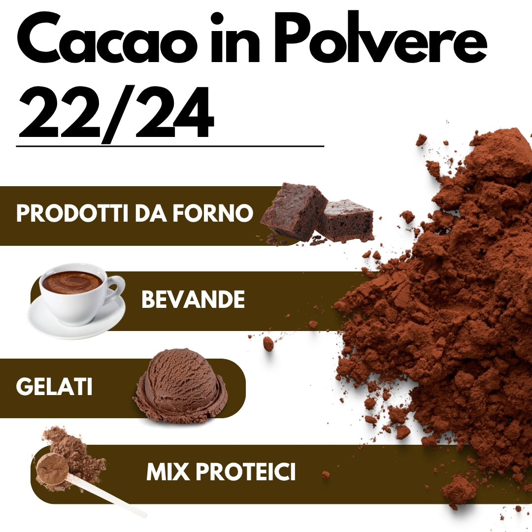 Cacao en polvo 22-24% de materia grasa - Originario de los Países Bajos - Sabor y aroma intensos