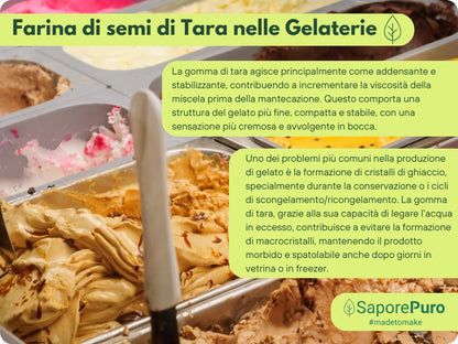 Farina di Semi di Tara - Gomma di Tara - Origine Perù - E417 - Confezionato in Italia