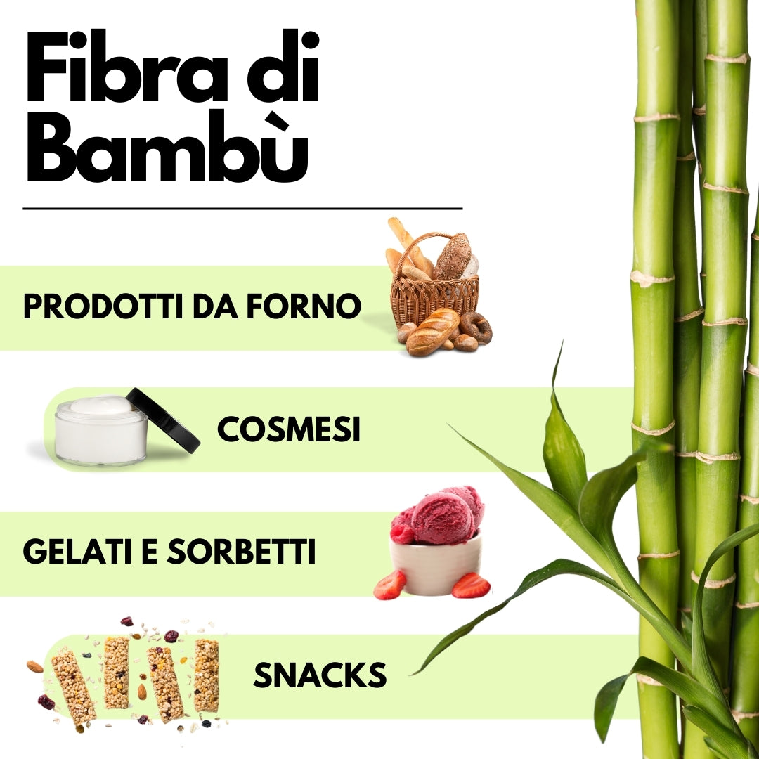 Fibra de bambú - Fibra natural - Origen Alemania - Ideal para productos lácteos, productos de panadería y helados