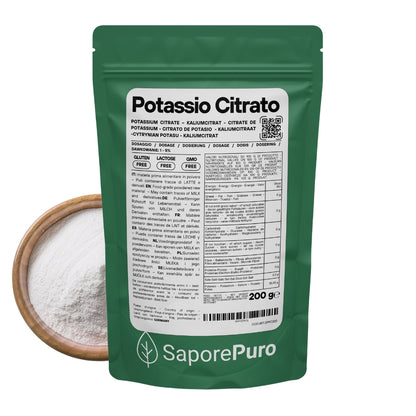Citrato de Potasio - Potassium Citrate - 200gr - Origen ALEMANIA - Sustituto de la sal