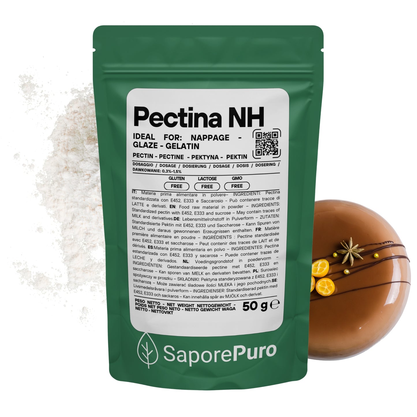Pectina NH SaporePuro - ideal para nappage, gelatinas y glaseados