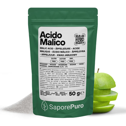 Acido Malico Premium - Made in Italy - Ingrediente Professionale per Mixology e Enologia
