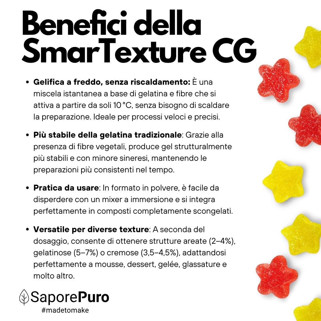 SmarTexture CG - Miscela di gelatina ad azione istantanea e strutturante di fibre - Attivazione a freddo