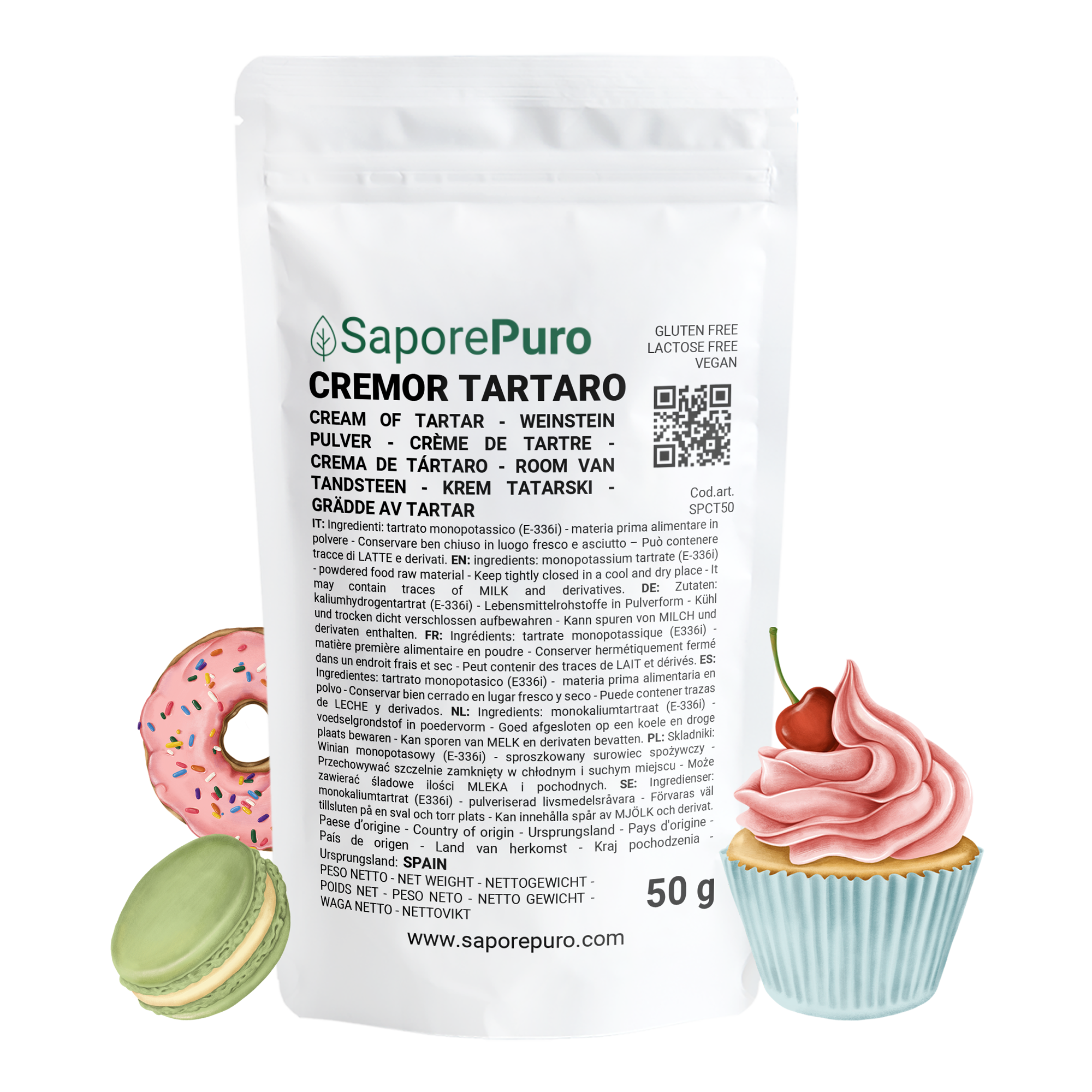 Cremor tártaro - 50g - SaporePuro