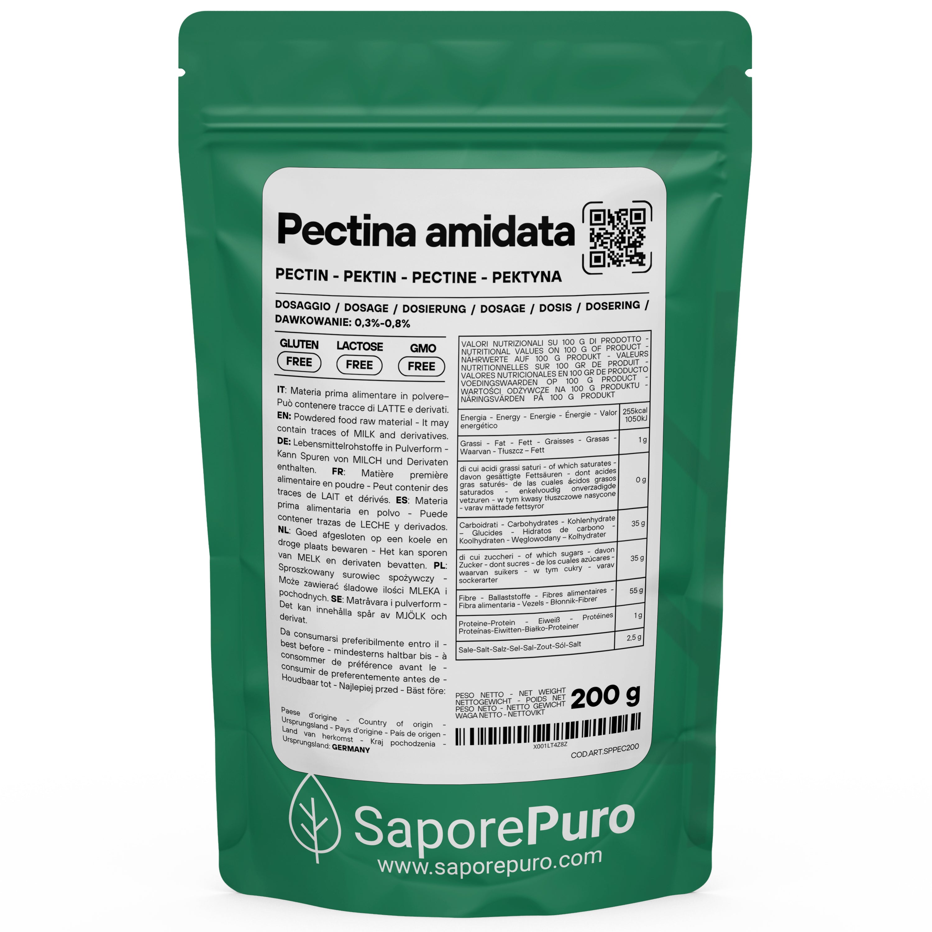 Pectina en polvo baja en metoxilo (E440ii) - ideal para mermeladas con bajo contenido en azúcar