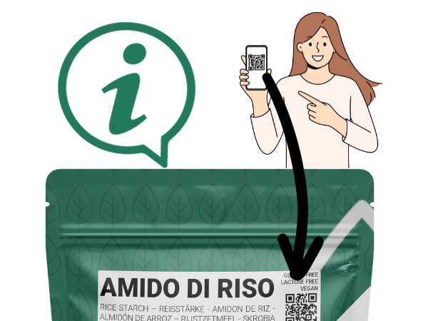 Almidón de arroz - 200gr - Almidón nativo 100% Origen Italia - SaporePuro