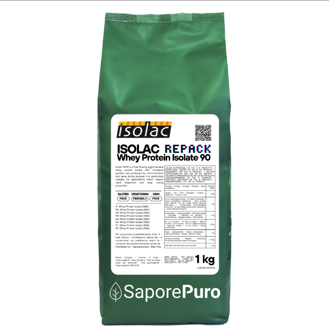 ISOLAC - Aislado de proteína de leche de alto rendimiento - Reenvasado - 90% de proteína - 1kg - FlavourPure
