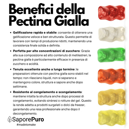 Pectine jaune (Jaune) FlavourPure - Pâtes de fruits, confitures, gels épais
