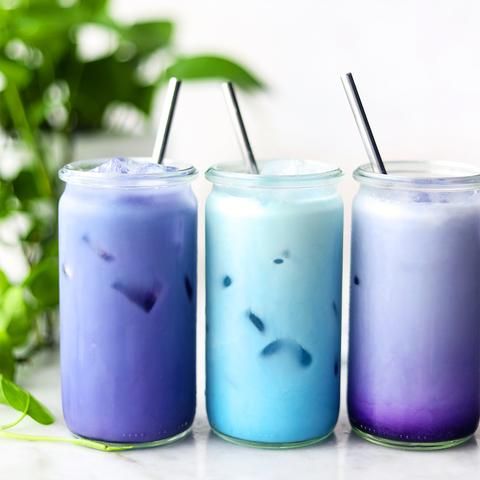 Smoothie bleu fleur de pois papillon