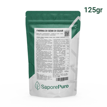 Farine de graines de guar (E412) - 125g - Originaire d'Inde - Conditionnée en Italie - SaporePuro