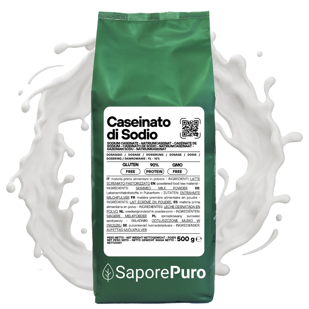 Natrium caseïnaat - 500gr - SaporePuro - Zuiver melkeiwit (Caseïne) - Glutenvrij